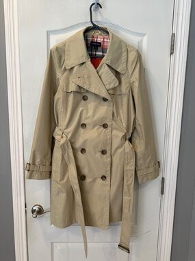New Land’s End Women's Double-Breasted Trench Coat, Large